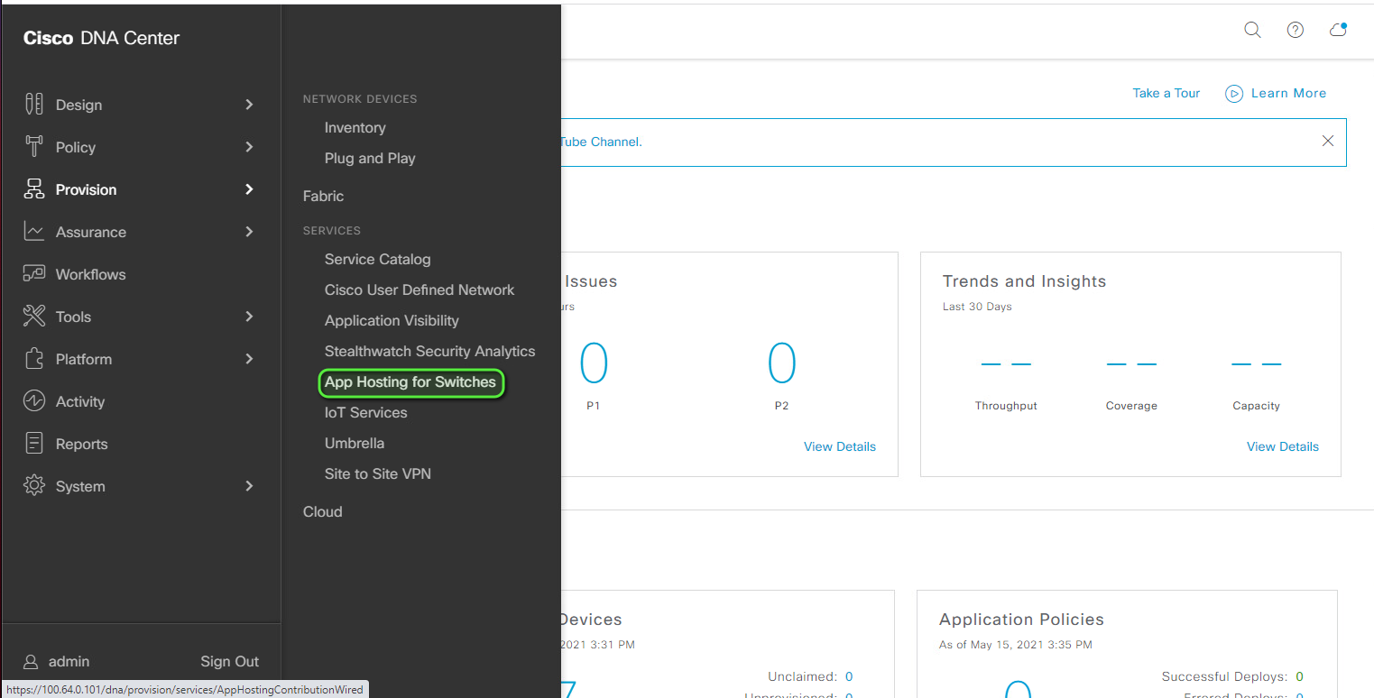 Deploying Docker containers to a Cisco Catalyst 9300 with Cisco DNA Center